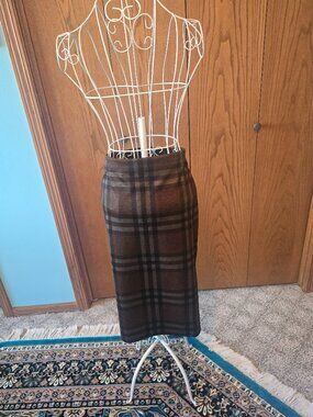 Carole Wren Plaid Stretch Skirt | Size Medium